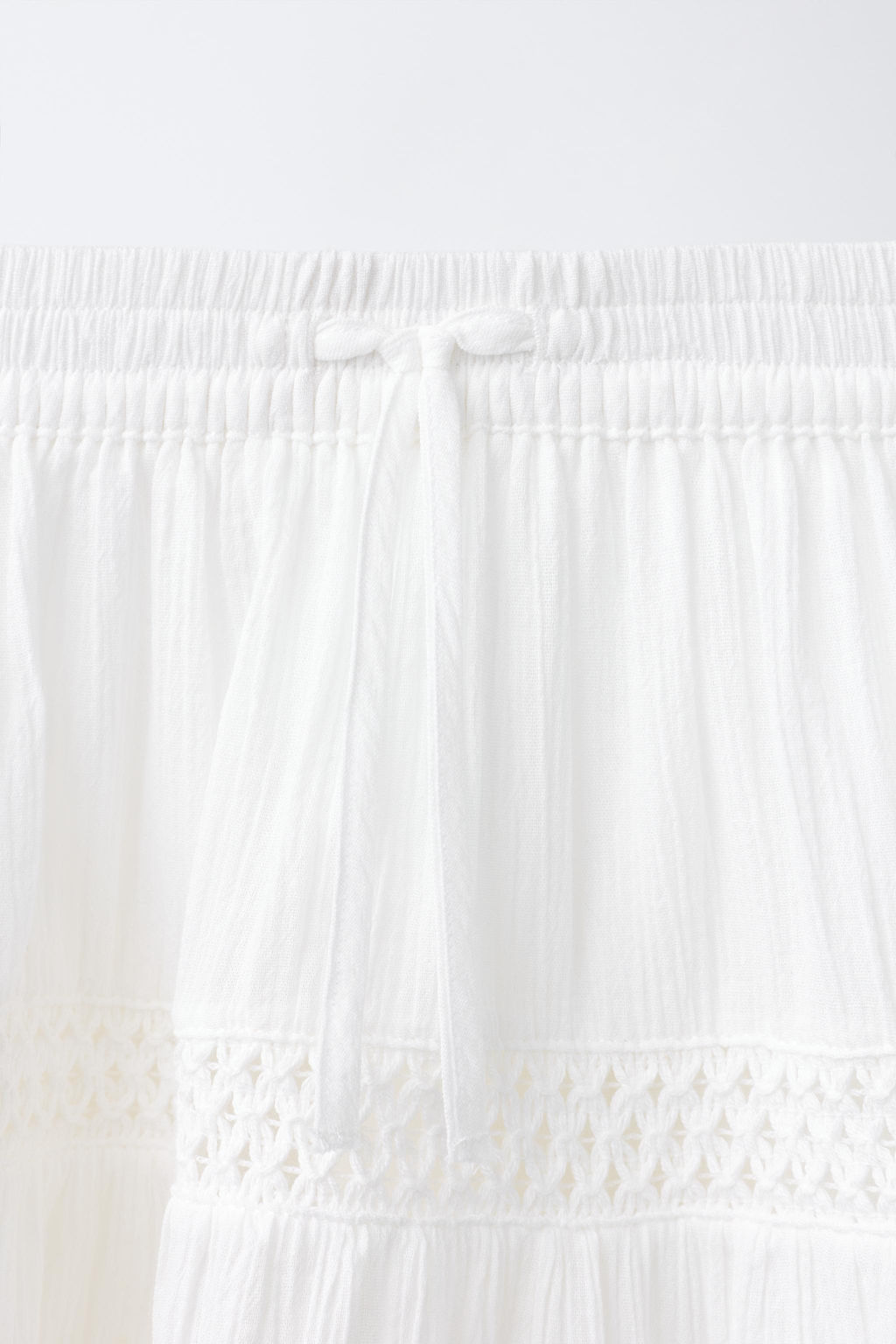 FALDA ROM?NTICA PANELES ENTRED?S / Blanco - Zara фото 3