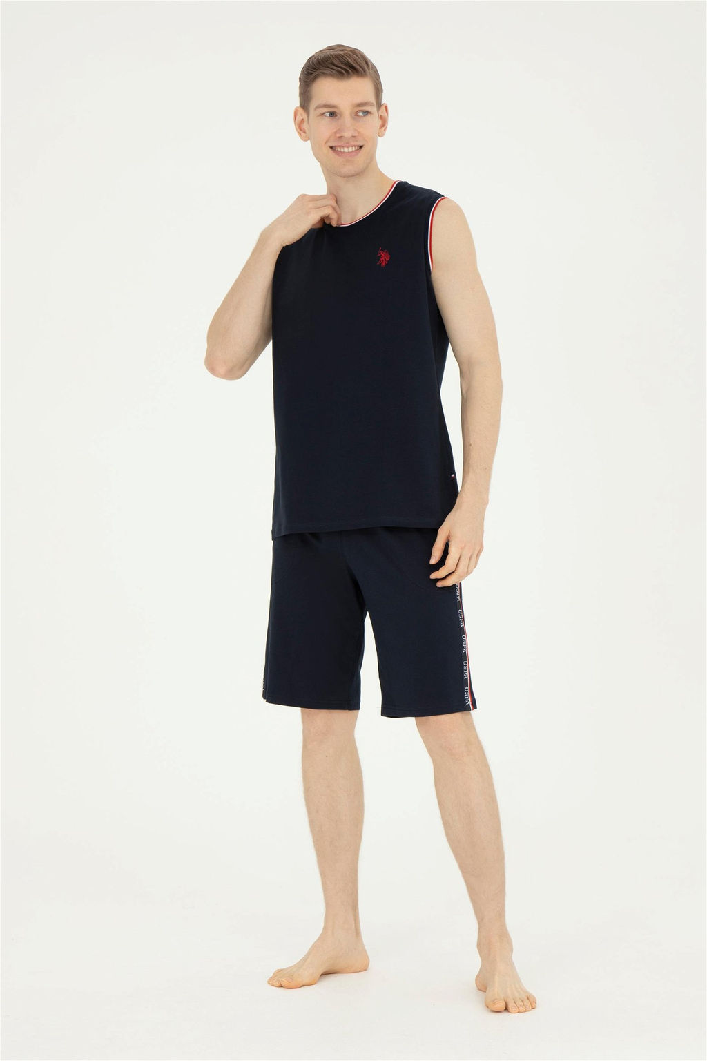 Мужской темно-синий пижамный комплект Неожиданная скидка в корзине