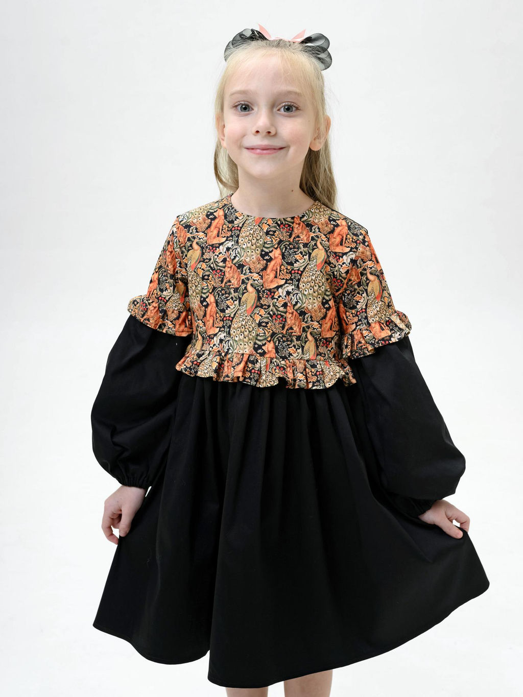 ДЛ26-7 платье для девочки ЛИСЫ