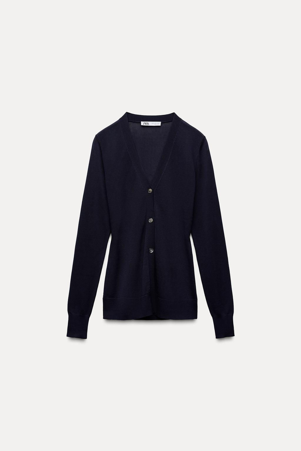 BUTTONED KNIT CARDIGAN - Zara фото 14