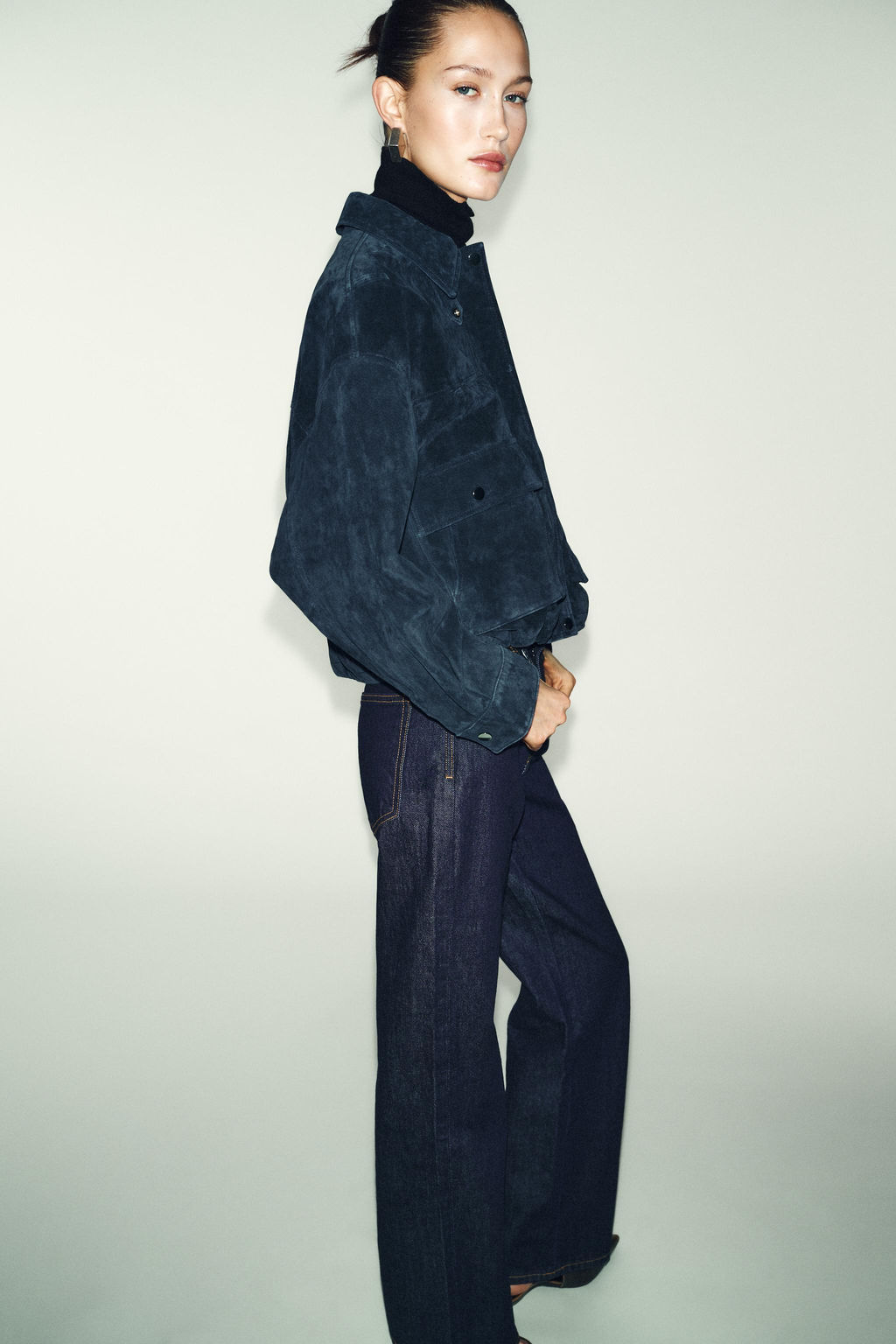 JEANS Z.03 STRAIGHT HIGH-WAIST LONG LENGTH - Zara фото 4