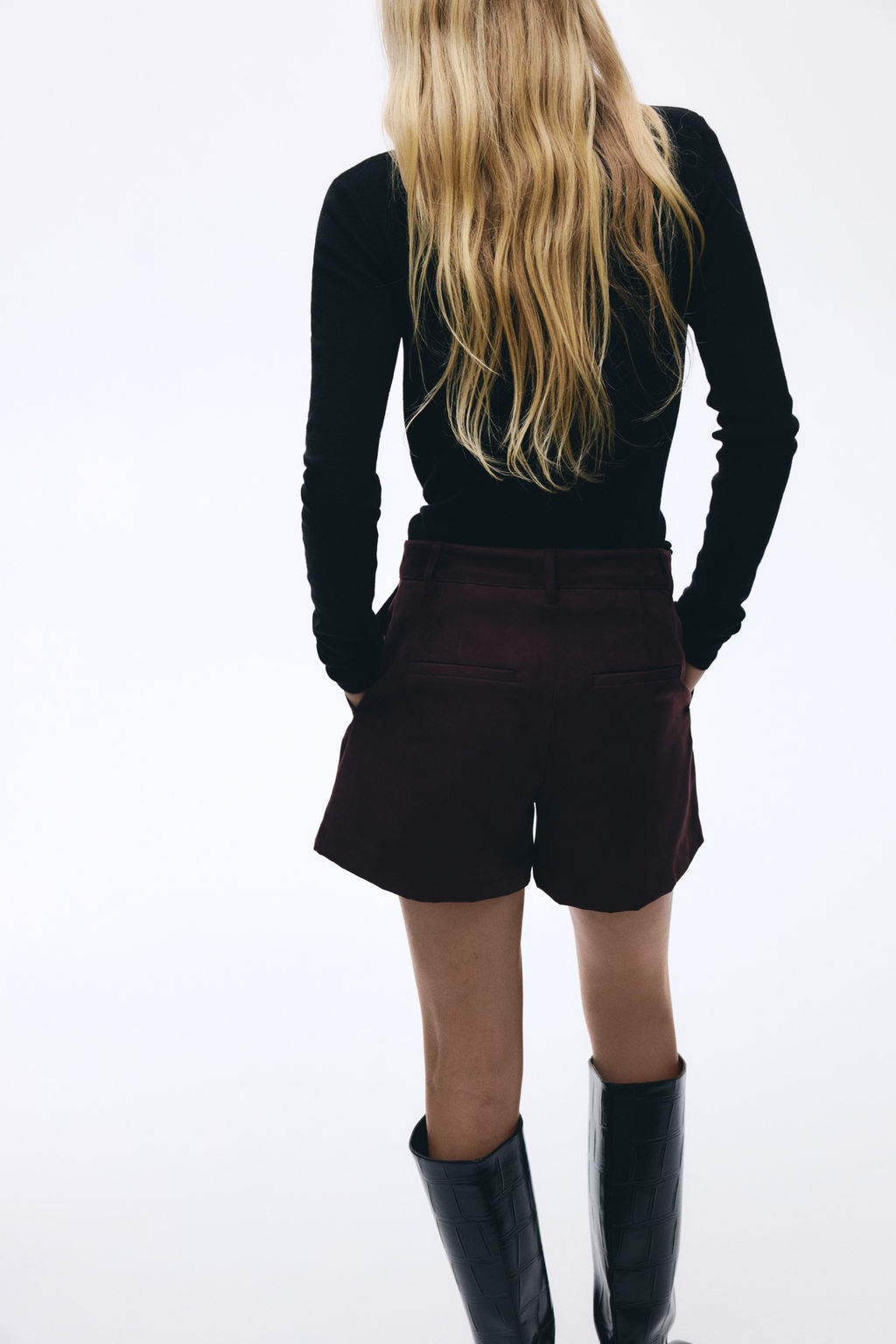 Pantal?n corto de talle alto - H&m фото 4