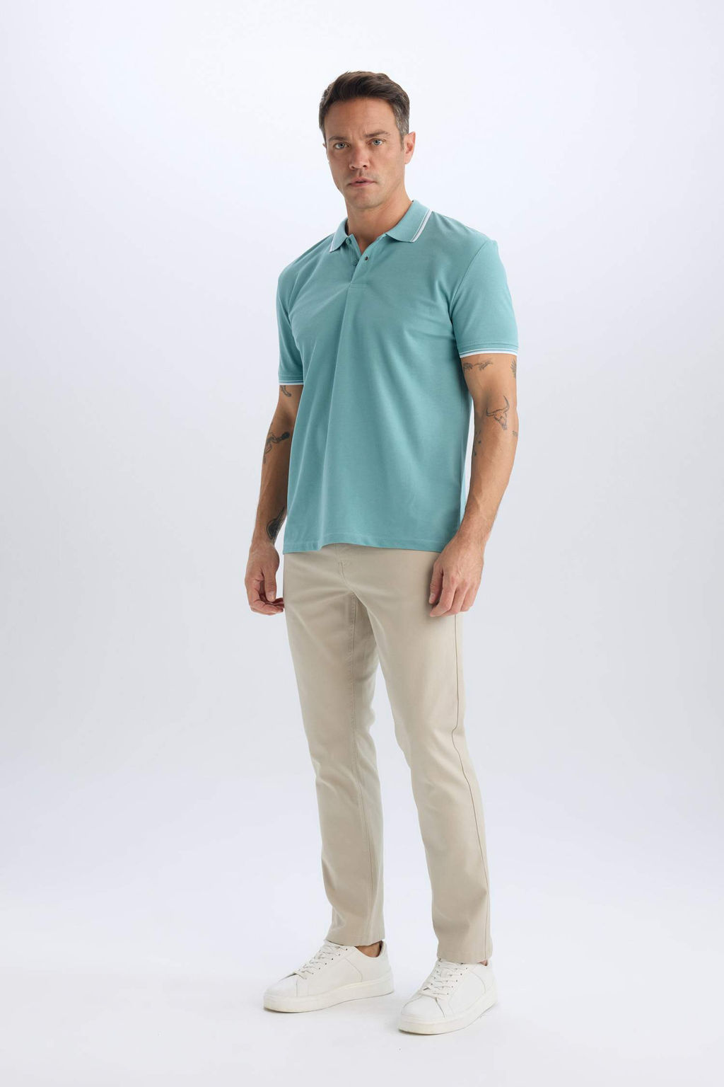 Chino Kanvas Pantolon Slim Fit Dar Kesim Cepli Duz Paca - Defacto фото 4