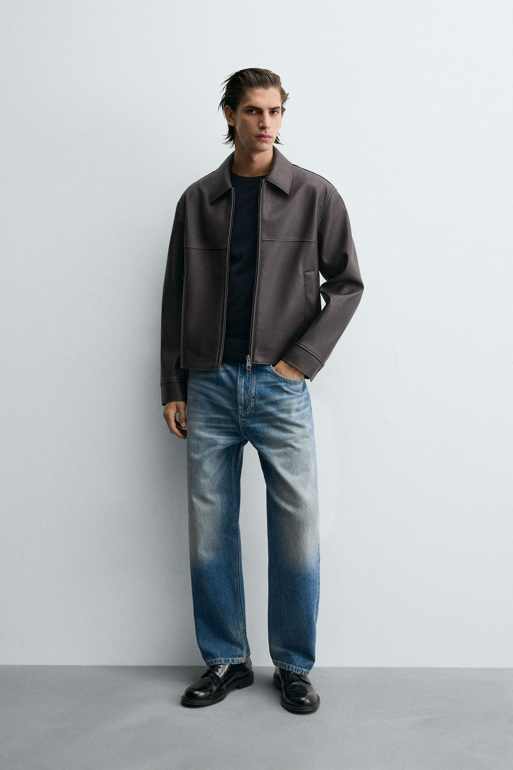 FAUX LEATHER JACKET