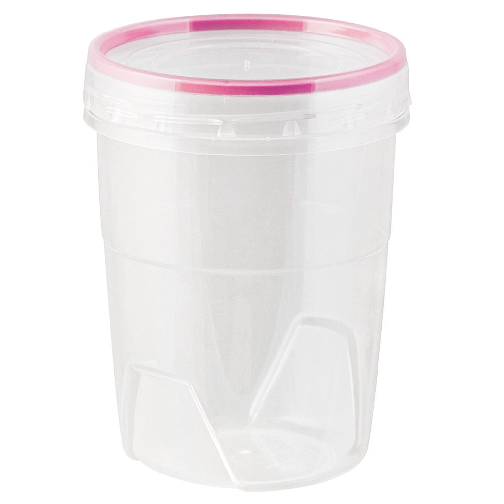 Банка для сыпучих продуктов пластмассовая 0,6л, д10см, h13см, закручивающаяся герметичная крышка (Россия) - Домашняя мода фото 2