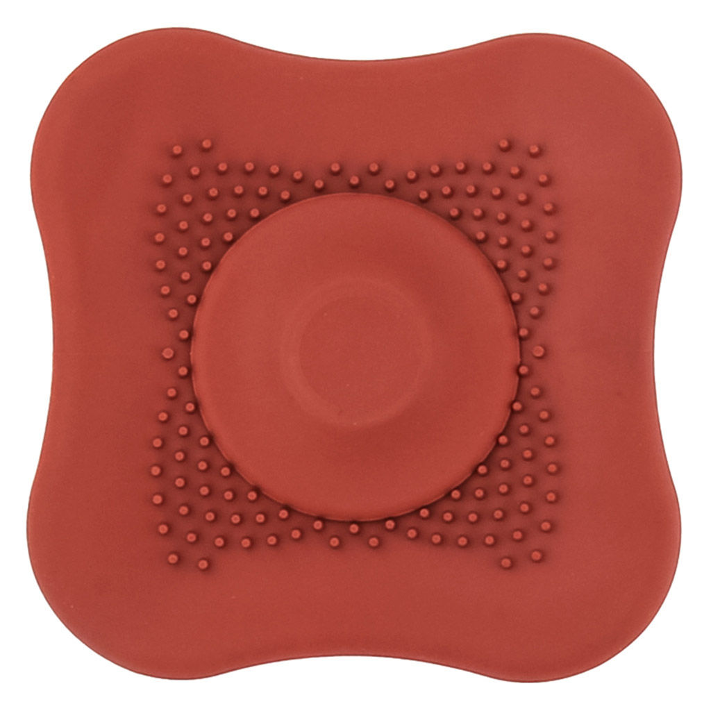 Пробка-сетка для раковины силиконовая 10,5х10,5см h1см, цвета в ассортименте: синий; терракотовый, в п/эт пакете (Китай) - Домашняя мода фото 5