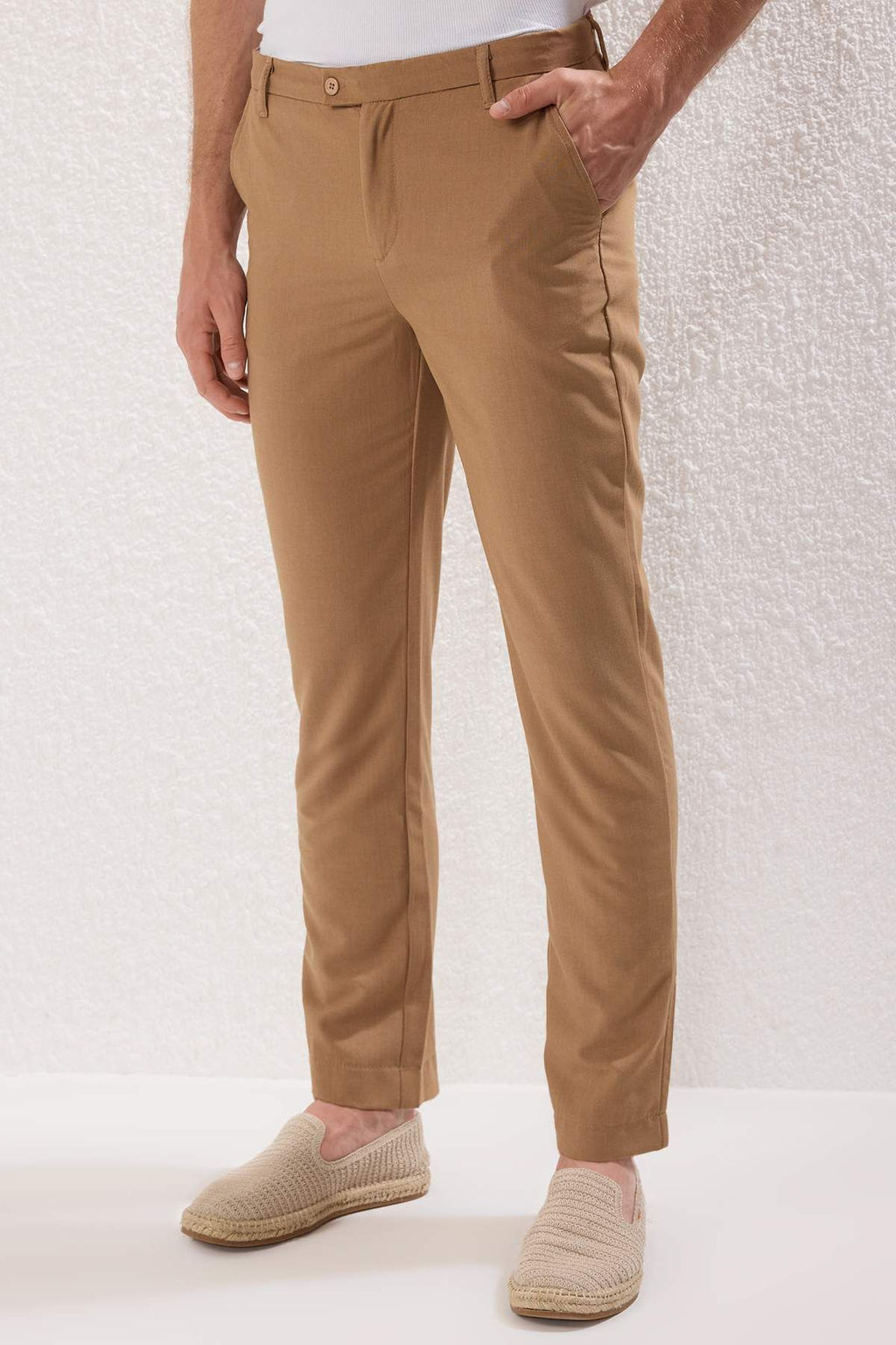 TRENDYOL MAN Tas Slim Fit Italyan Kesim Chino Kumas Pantolon TMNAW23PL00034 - Trendyolmilla фото 26