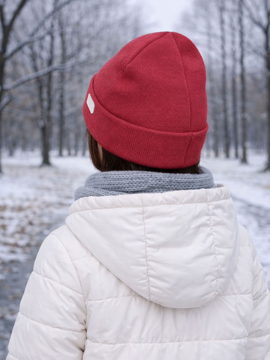 Шапка вязаная розовая