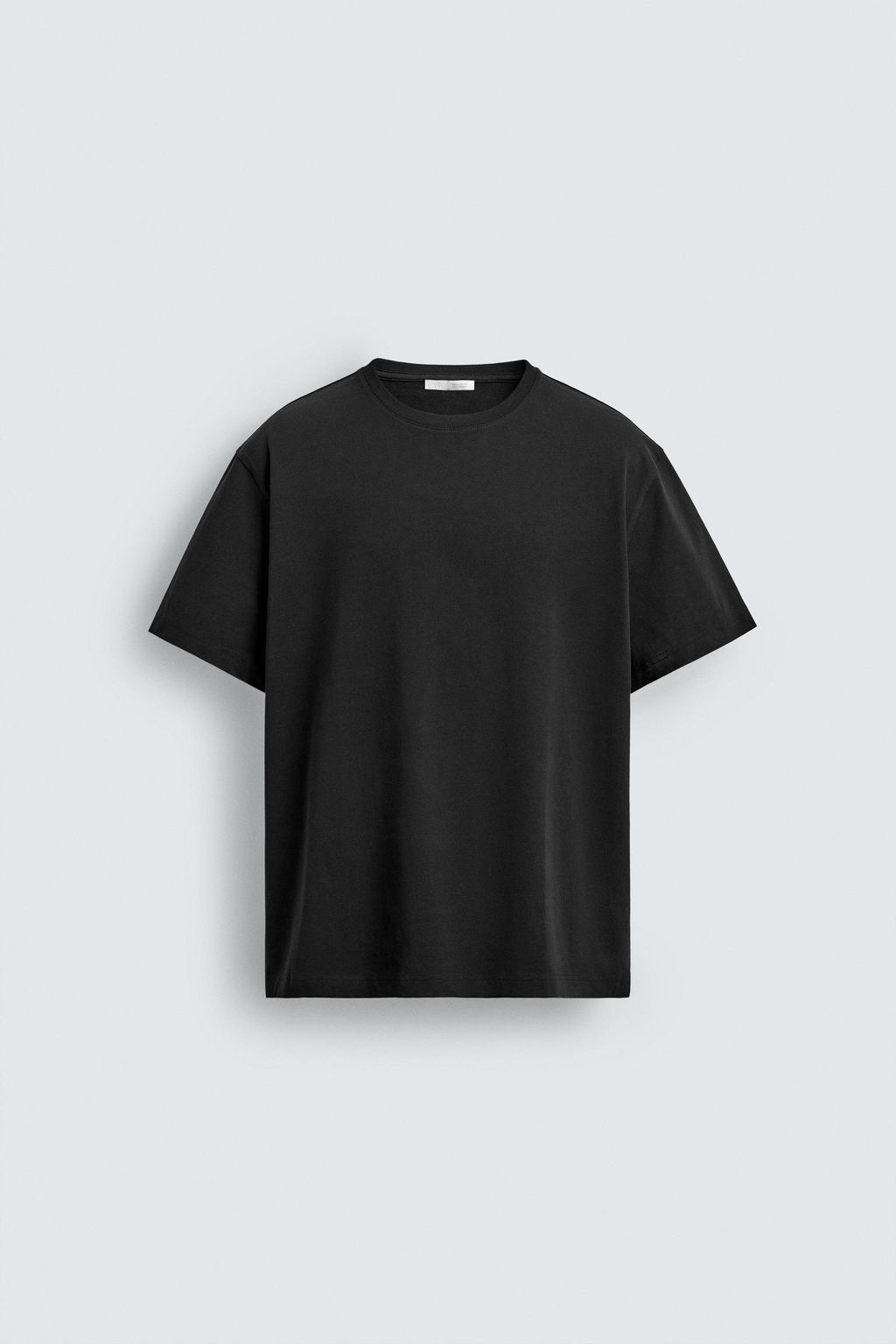 CAMISETA MEDIUM WEIGHT B?SICA / Negro - Zara фото 6