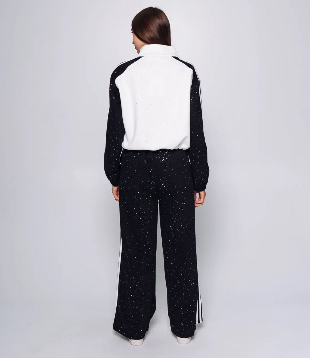 Спортивный костюм #КТ388-1, белый,чёрный