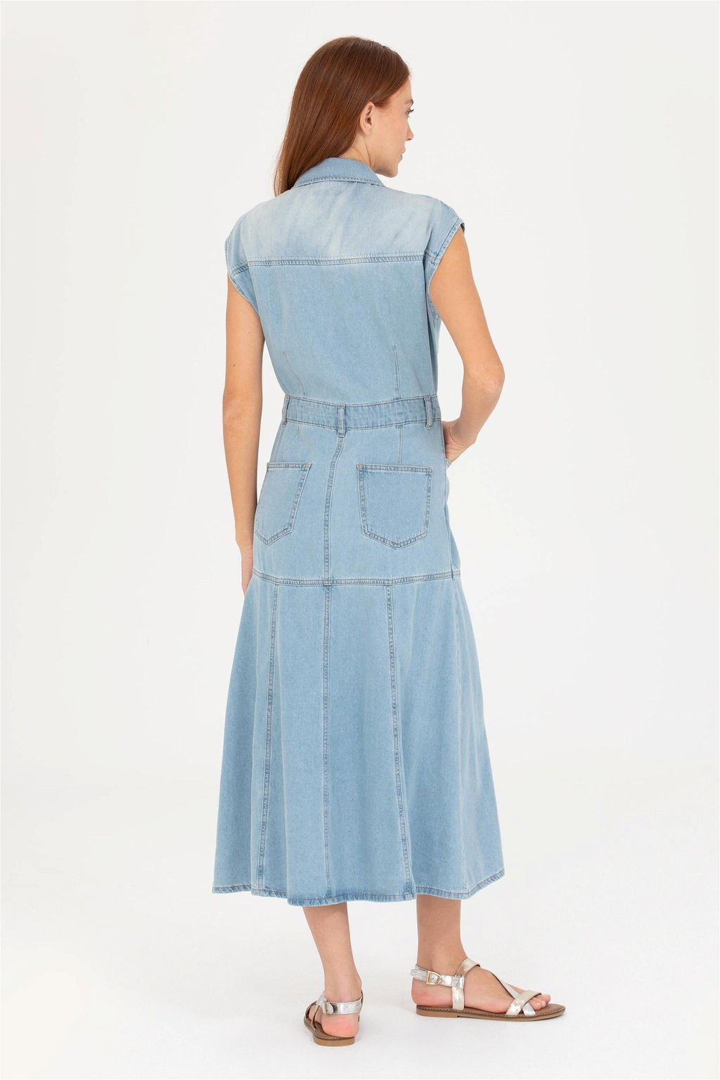 U. S. Polo Assn Женское синее джинсовое платье - U.s. polo assn фото 5