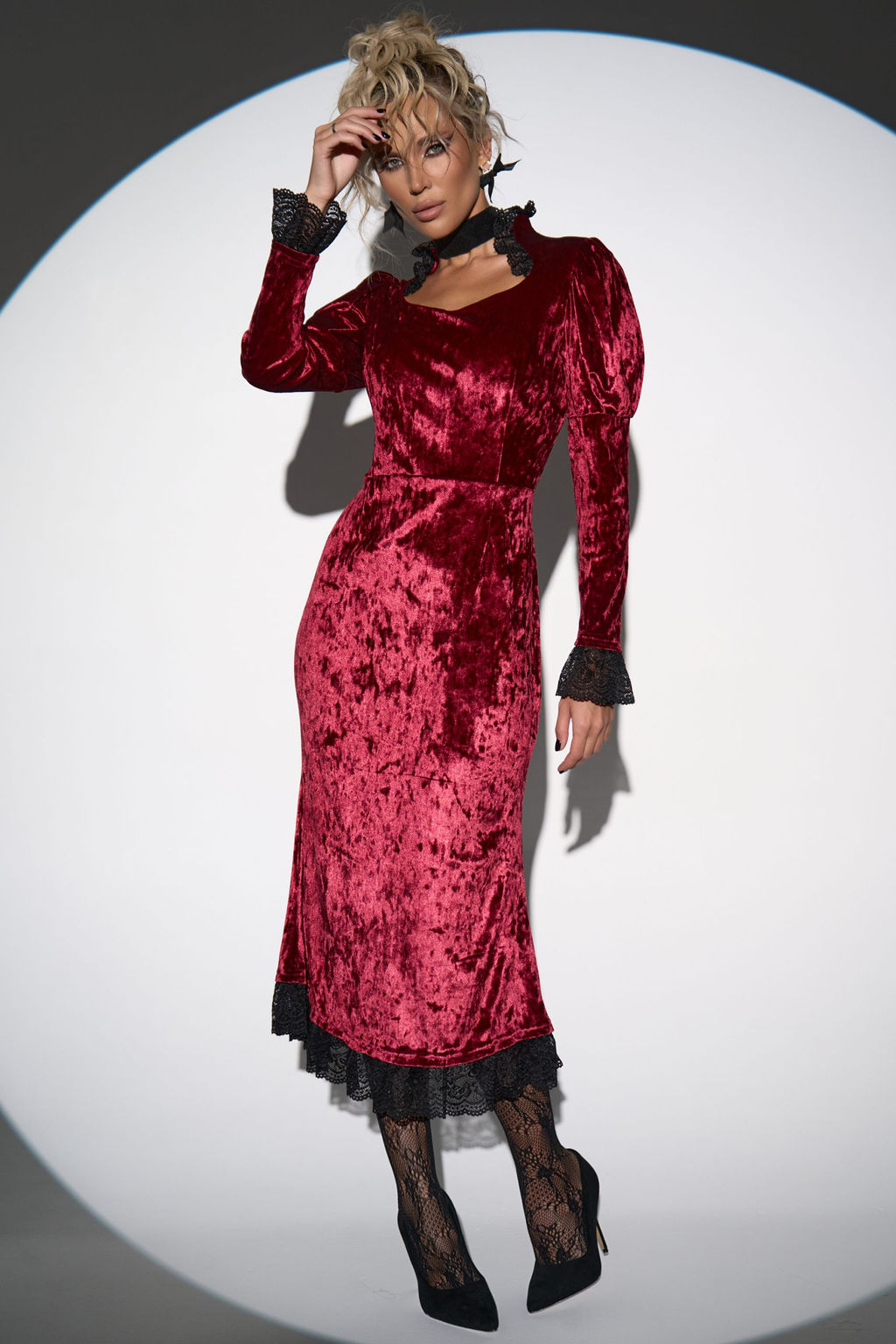 Платье Кэстл (бордовый) - Эльза фото 8