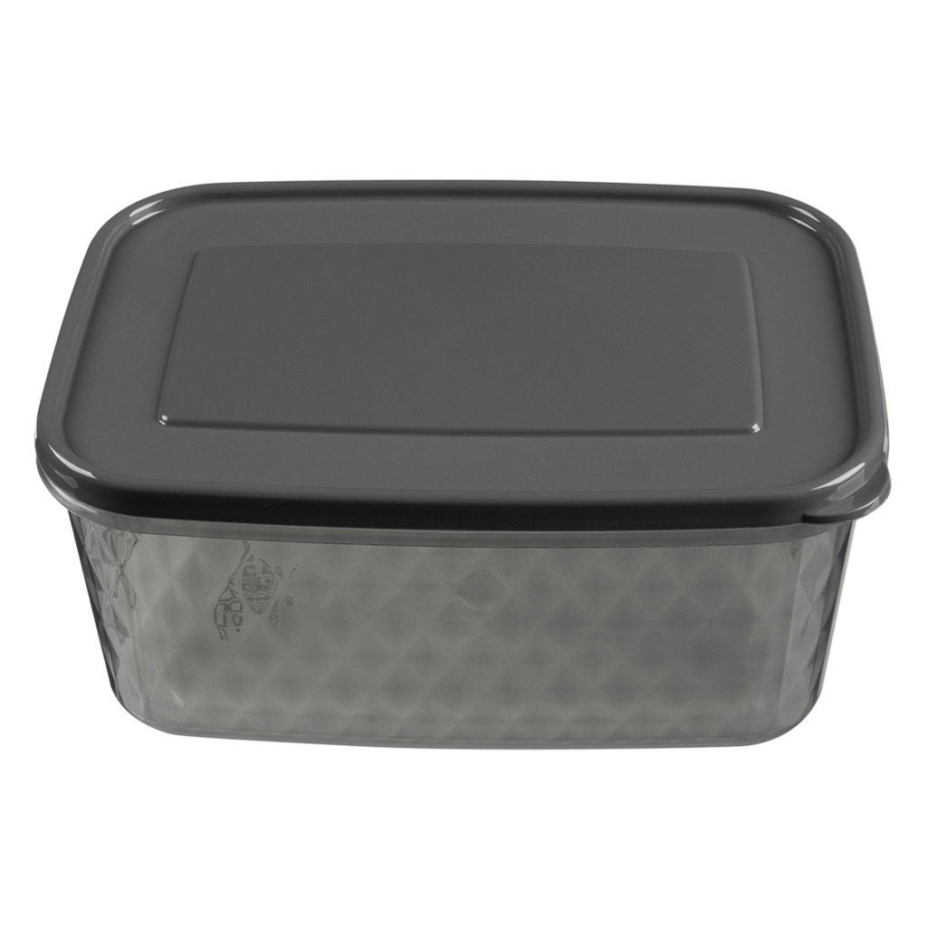 Контейнер для заморозки и хранения продуктов пластмассовый Кристалл 1,3л, 18х12,5х8см, черный, Phibo (Россия) - Домашняя мода фото 2
