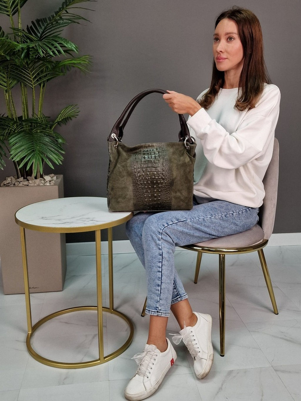 Сумка женская из телячьей кожи