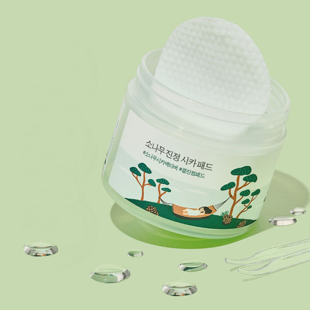 ROUND LAB Пэды для проблемной кожи лица с экстрактами сосны и центеллы / Pine Calming Cica Pad, 50 шт. (130 мл)