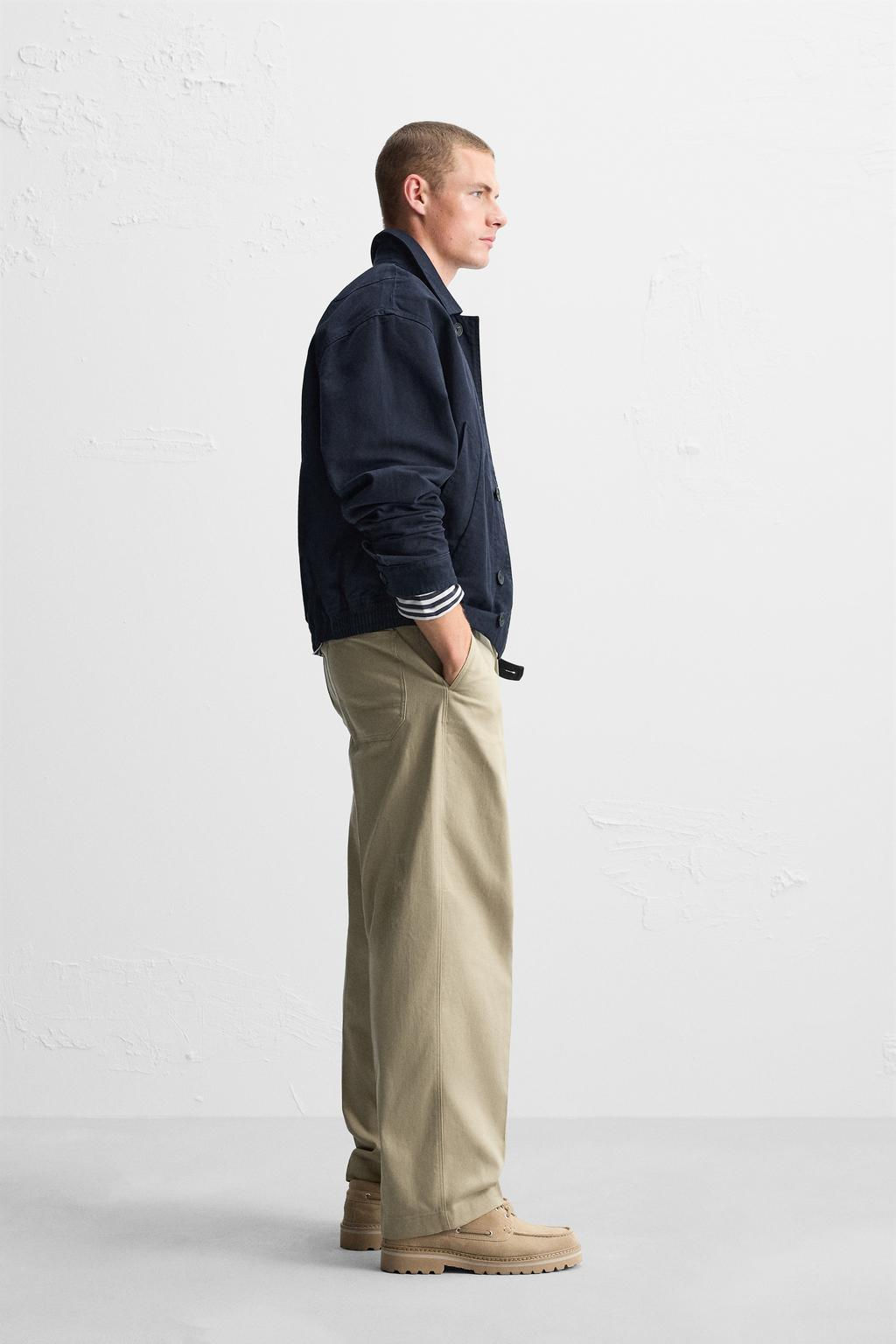 STRAIGHT-LEG ZIP TROUSERS - Zara фото 4