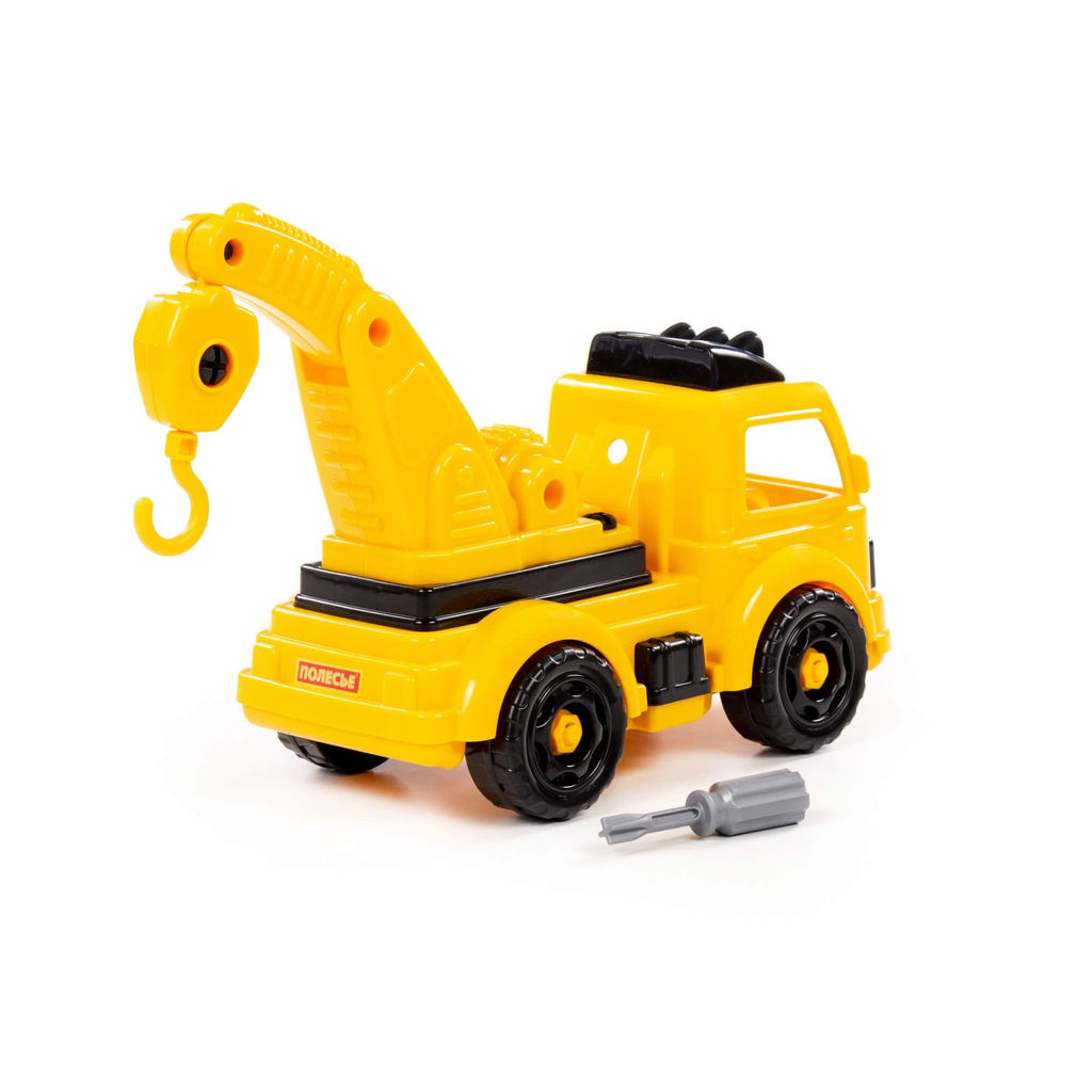 Конструктор-транспорт Автомобиль-эвакуатор (36 элементов) (жёлто-чёрный) (в коробке) - Полесье фото 3