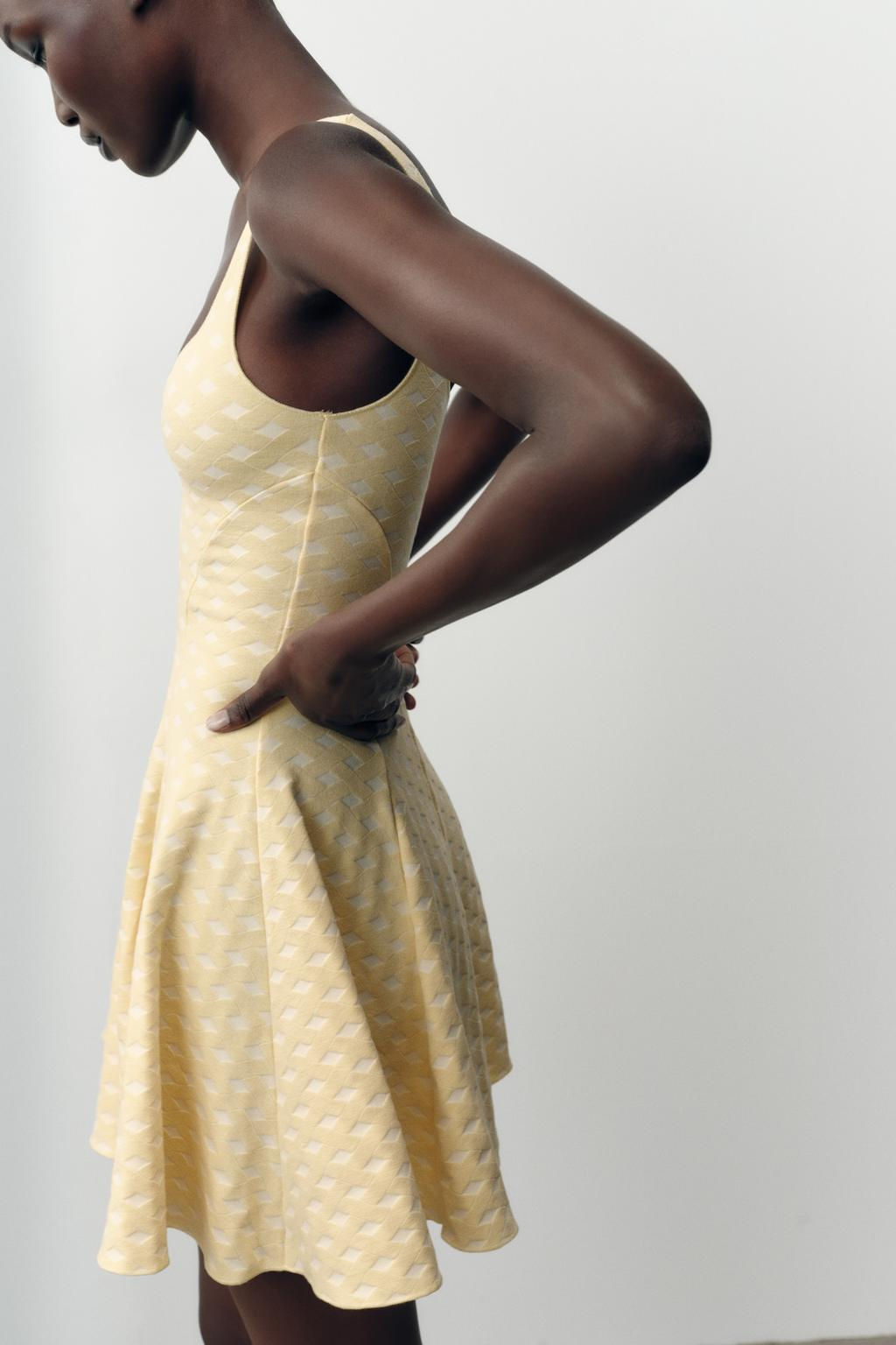 JACQUARD STRETCH SKATER DRESS - Zara фото 3