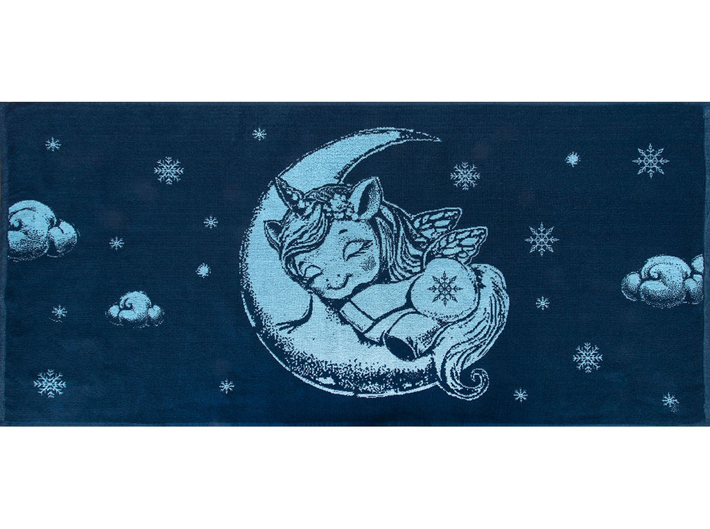Полотенце махровое 6с102.411ж1 На луне (джинс) 67х150см