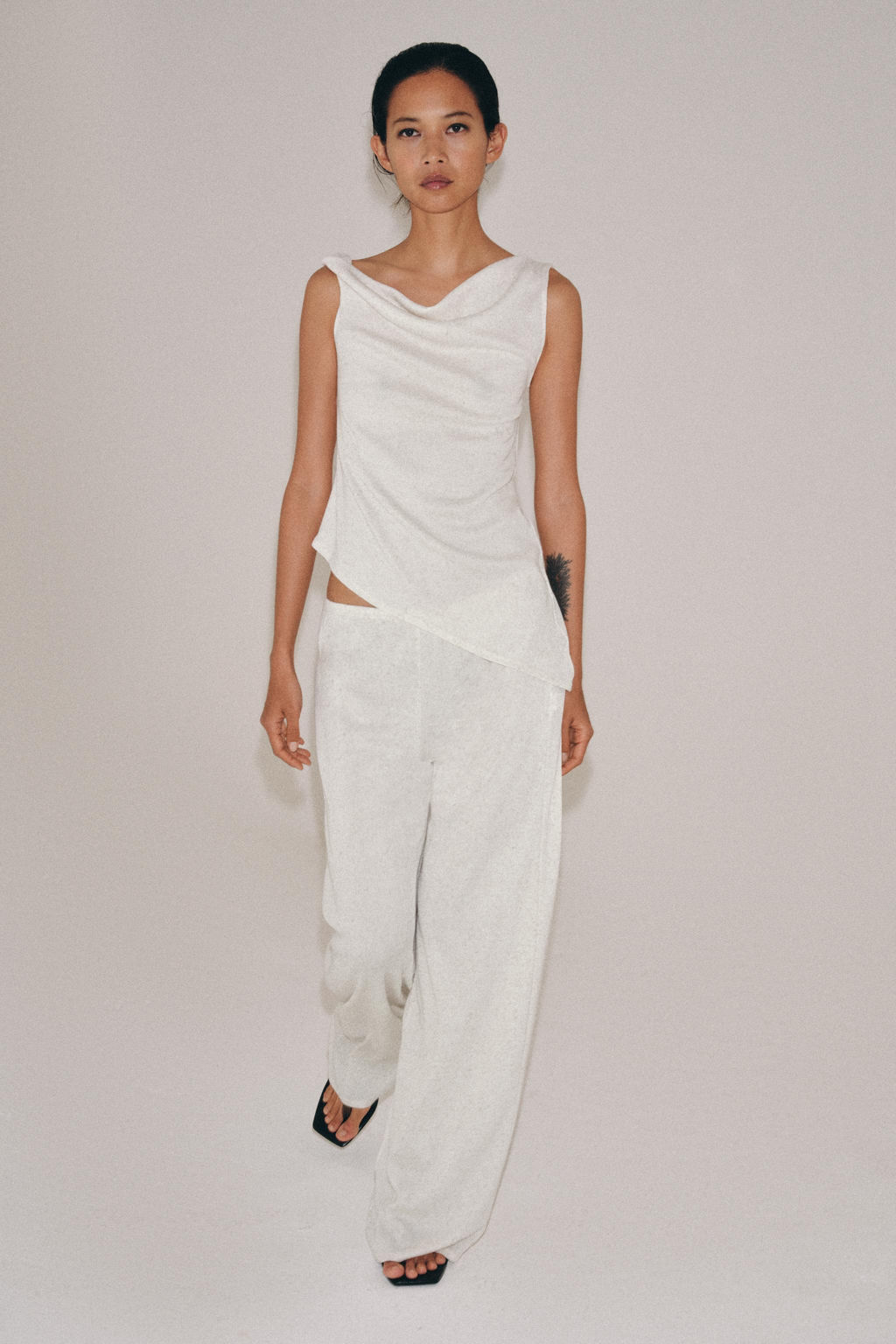 PANTAL?N RECTO R?STICO / Crudo - Zara фото 3