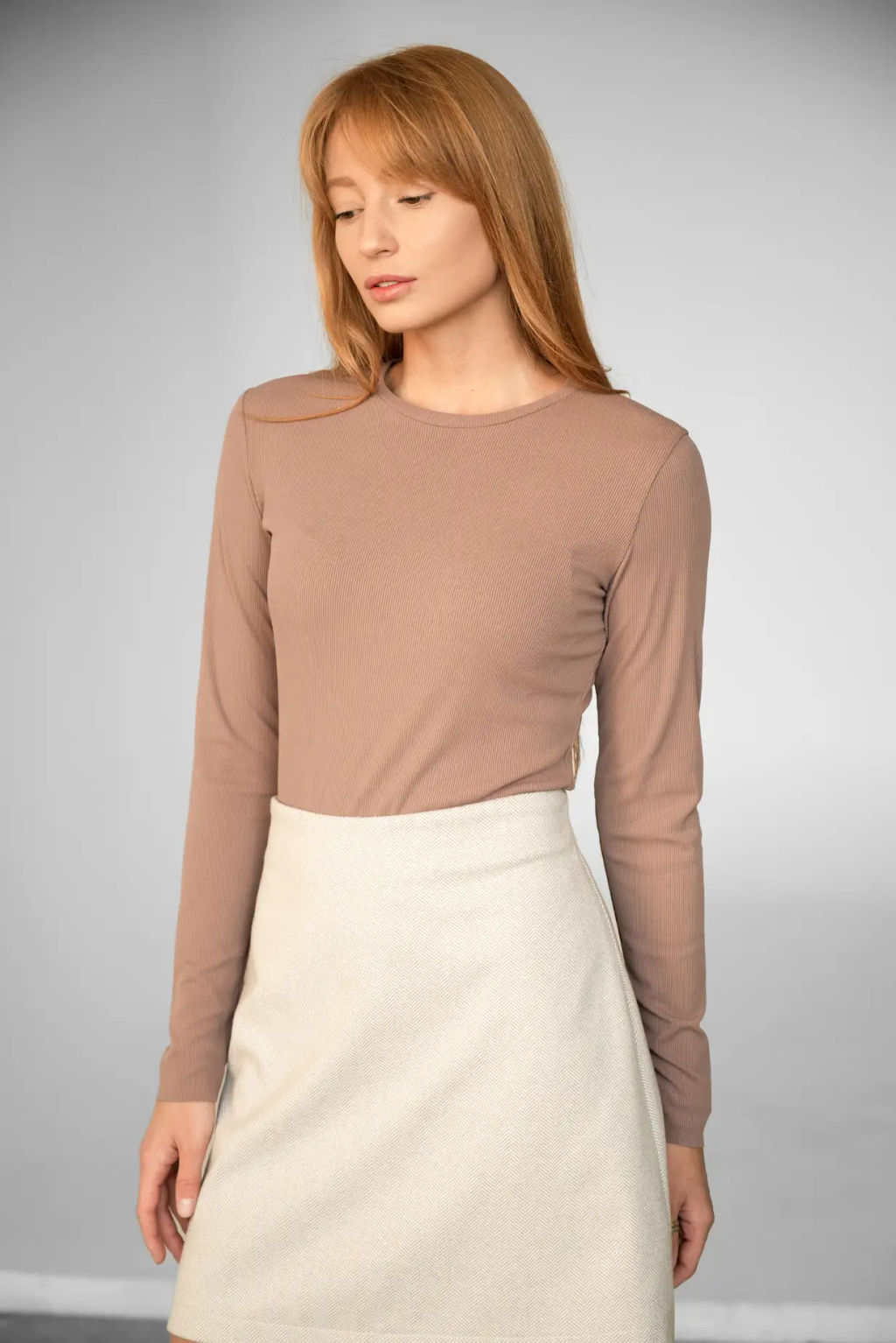 Лонгслив ДЖ 527 бежевый