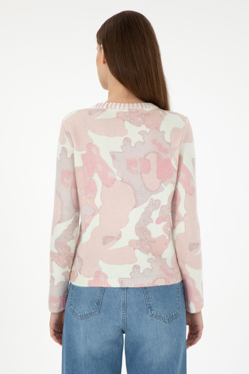 Женский свитер лососевого цвета с круглым вырезом Неожиданная скидка в корзине - U.s. polo assn фото 5