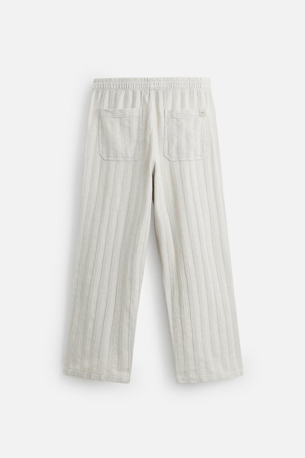 RELAXED FIT JACQUARD TROUSERS - Zara фото 18