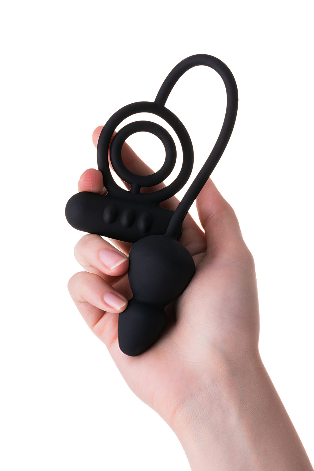 Анальная пробка Erotist с дополнительной стимуляцией, силикон, черная фото 5