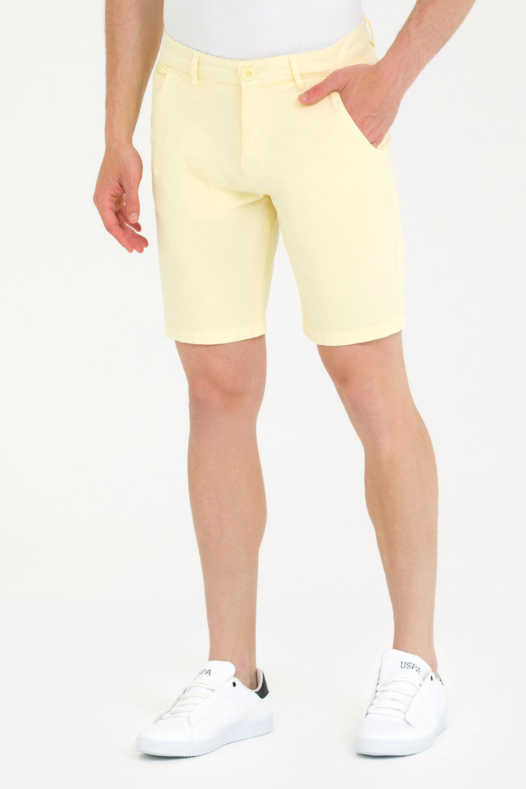 U. S. Polo Assn Мужские светло-желтые тканые шорты - U.s. polo assn фото 2