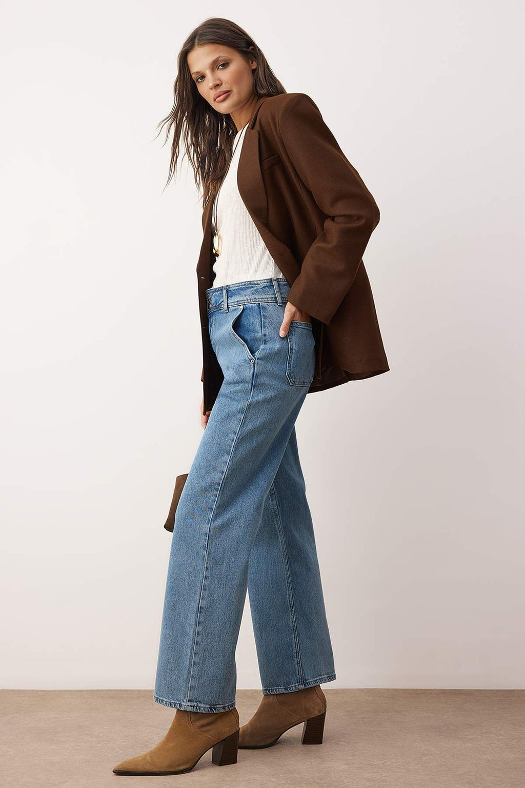 Mavi Bel Detayl? Yuksek Bel Comfort Straight Jeans TWOAW26JE00149 - Trendyolmilla фото 2