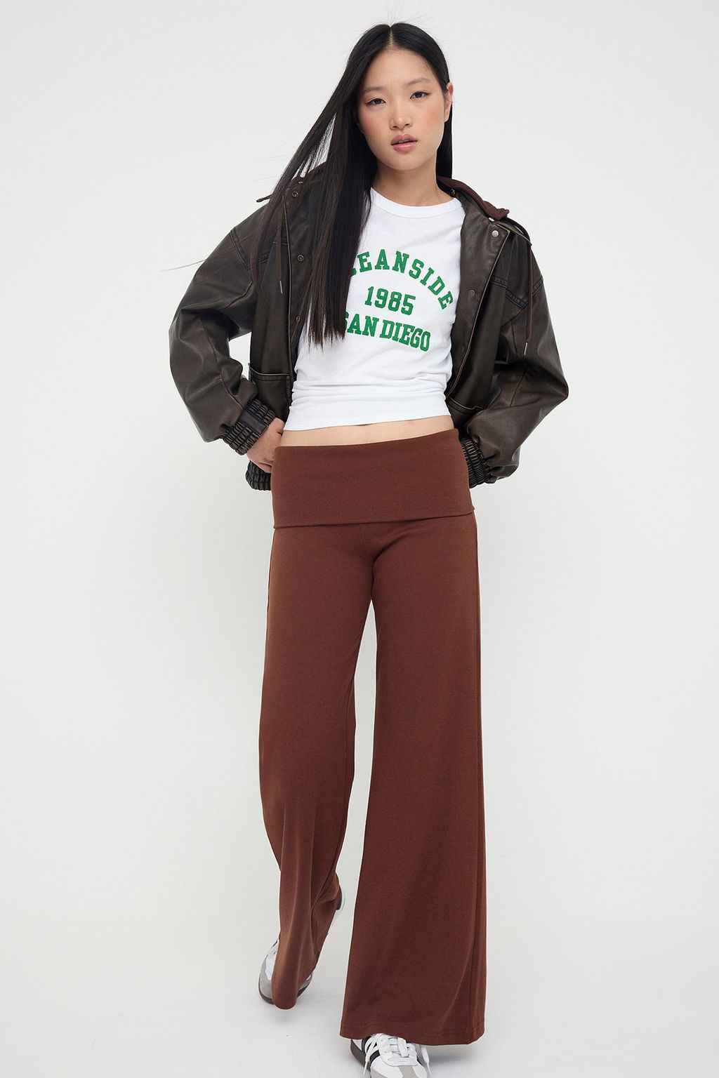 Teen Gri Melanj Beli Katlamal? Wideleg/Genis Paca Pantolon TWOAW26PL00019