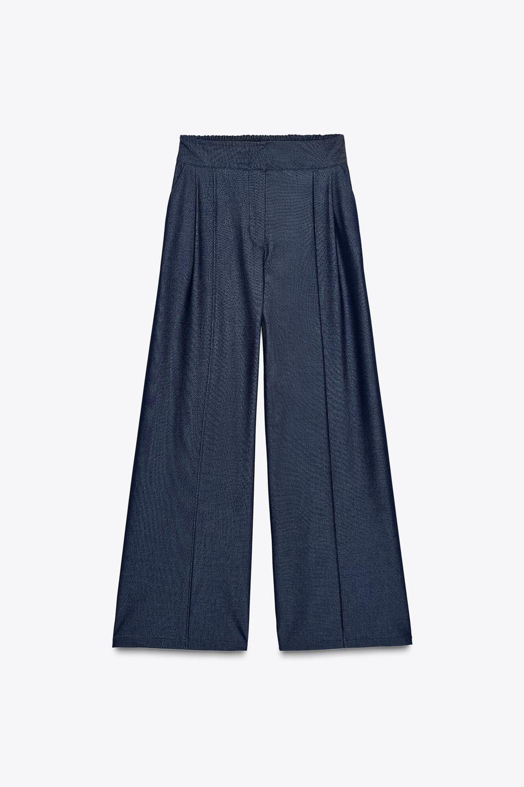WIDE-LEG DARTED TROUSERS - Zara фото 5