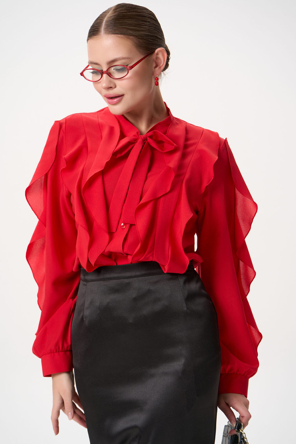 Рубашка Кристл (красный) - Эльза фото 29
