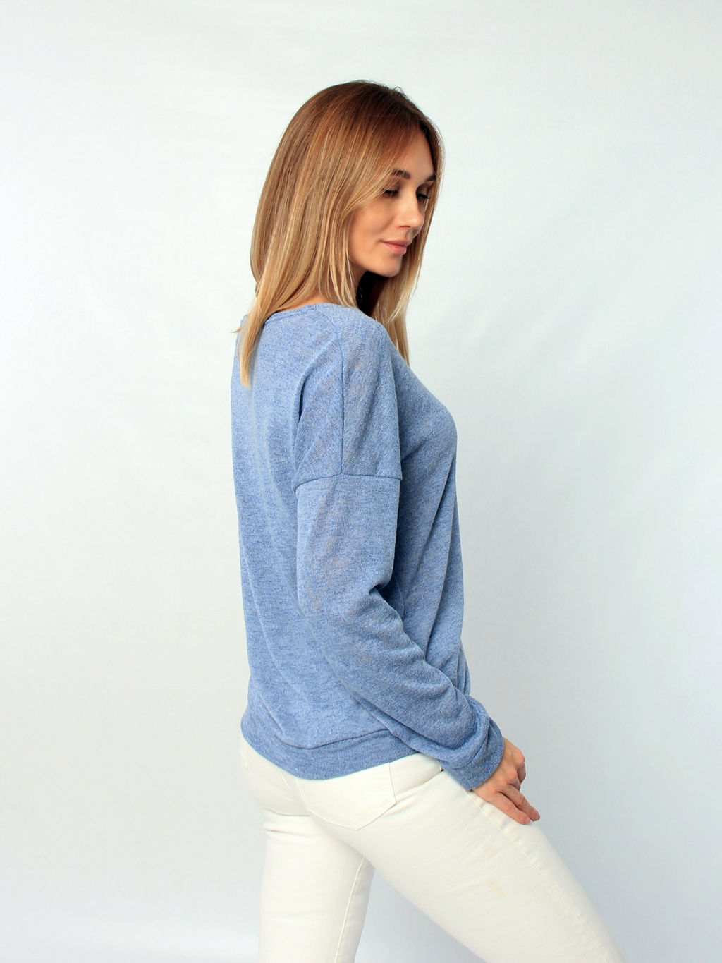 ДЖЕМПЕР ДЖ559 СИНИЙ МЕЛАНЖ - Assana фото 4