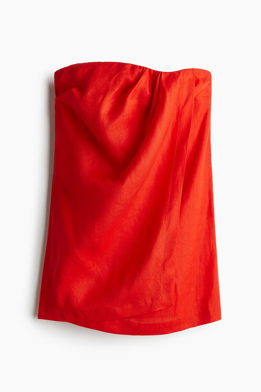 Vestido bandeau de lino - H&m фото 2