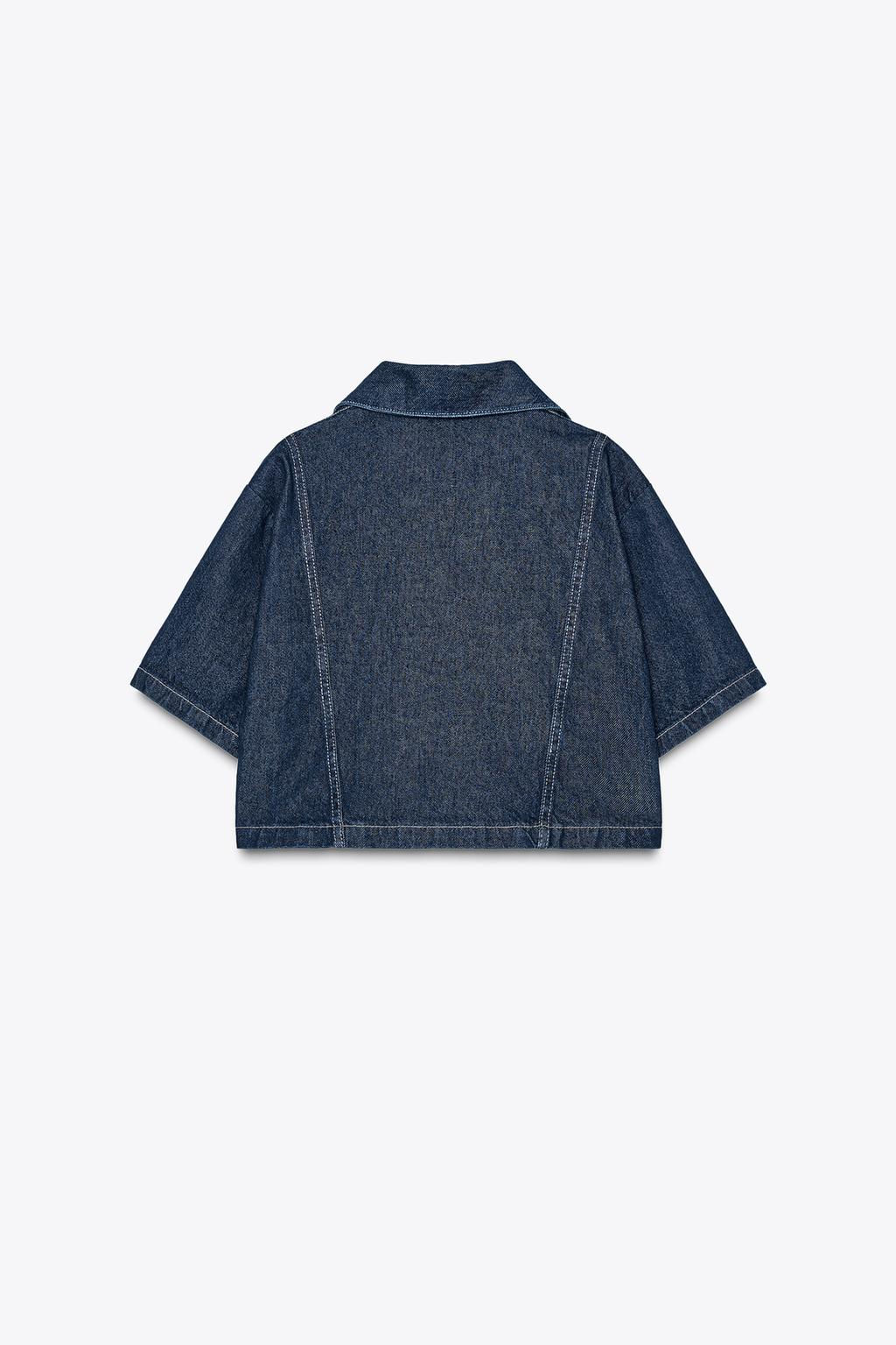 Z1975 SHORT DENIM SHIRT - Zara фото 6