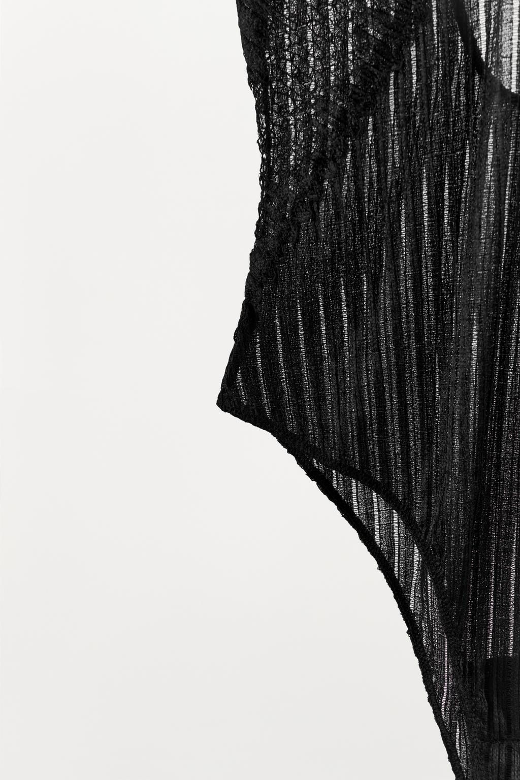 PLEATED LACE BODYSUIT - Zara фото 9
