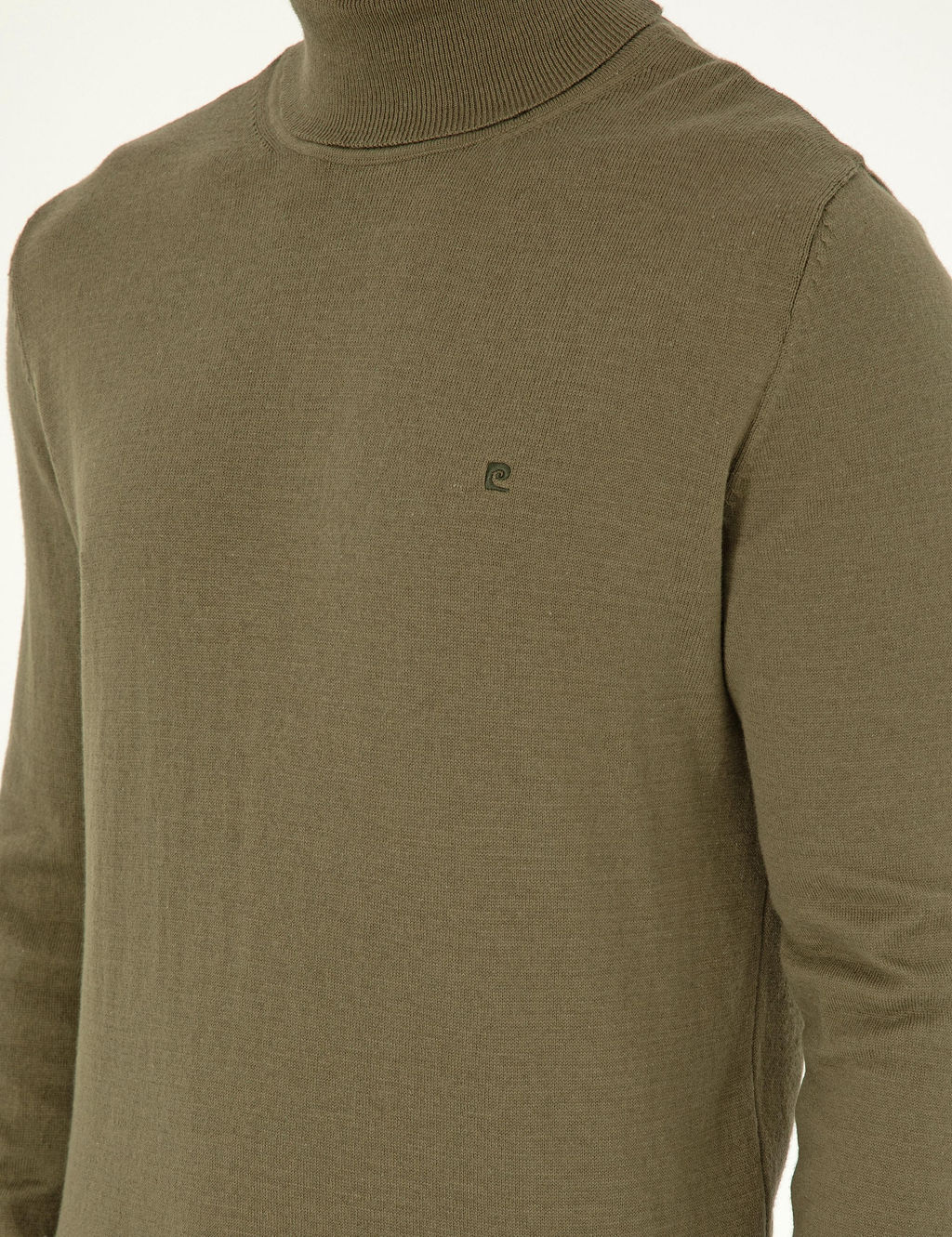 Koyu Haki Slim Fit Bal_k__ Yaka Basic Triko Kazak - Pierre cardin фото 7