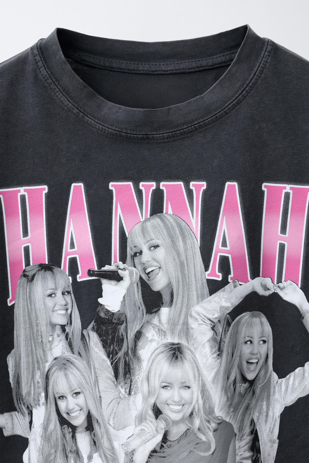 CAMISETA EFECTO LAVADO HANNAH MONTANA  DISNEY / Gris antracita - Zara фото 3