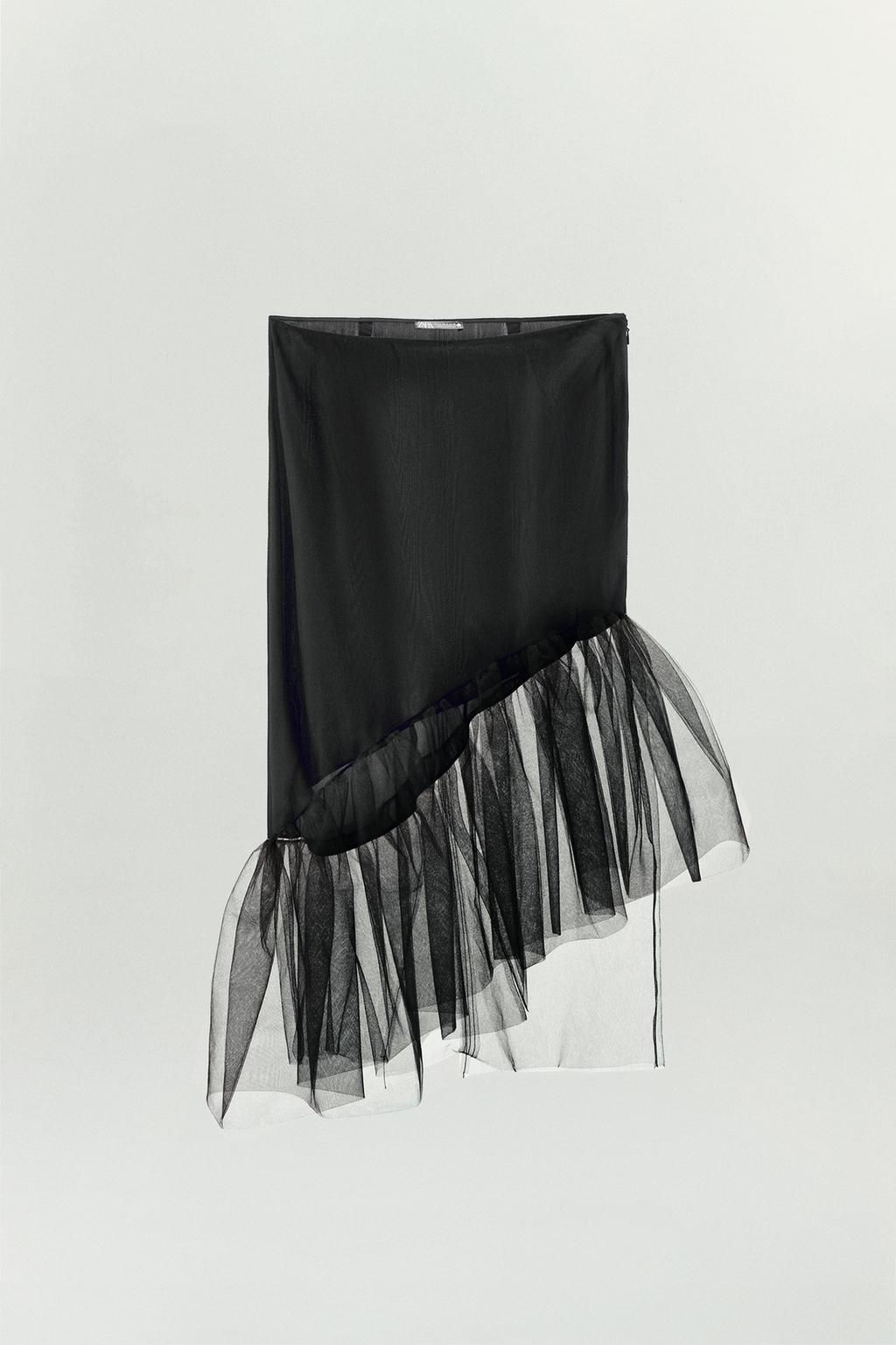 ASYMMETRIC TULLE SKIRT - Zara фото 10