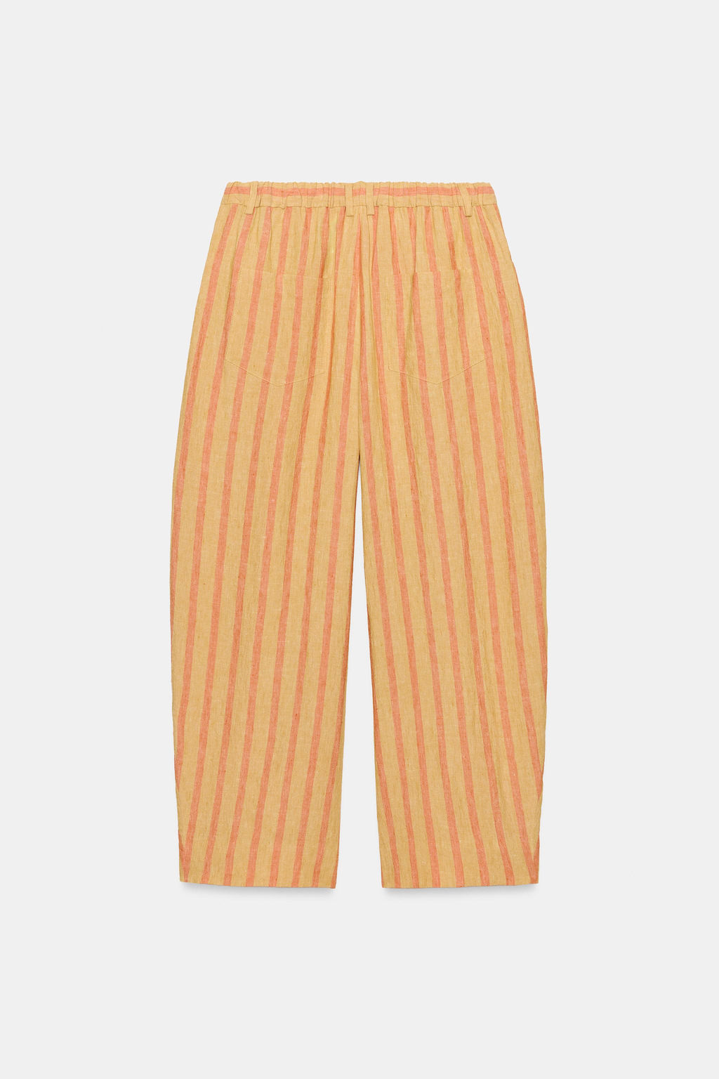 PANTAL?N RAYAS CON LINO ZW COLLECTION / Naranja - Zara фото 6