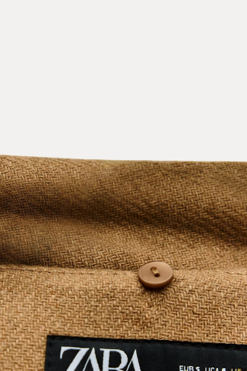 WOOL COAT WITH SCARF - Zara фото 25