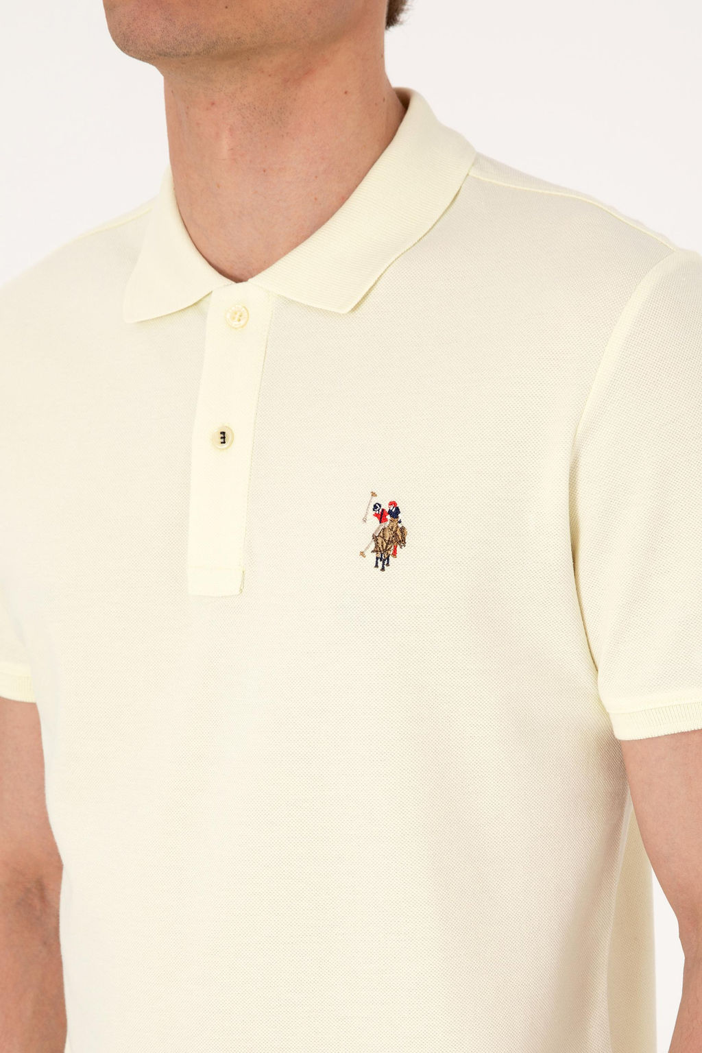 Erkek Slim Fit Polo Yaka Limon Basic Ti__rt Sepette S_rpriz _ndirim - U.s. polo assn фото 7