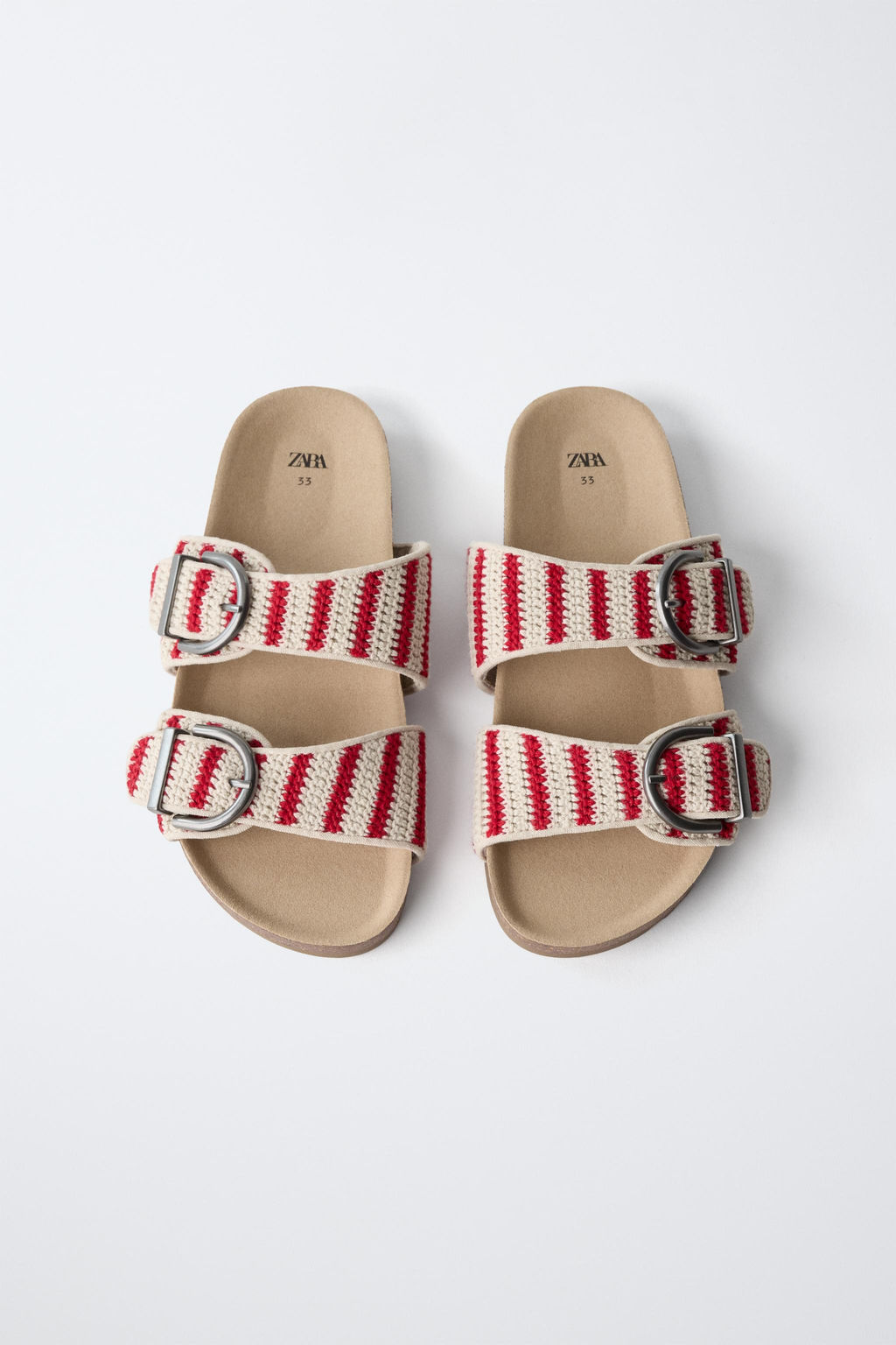SANDALIA HEBILLAS CROCHET / Rojo - Zara фото 4