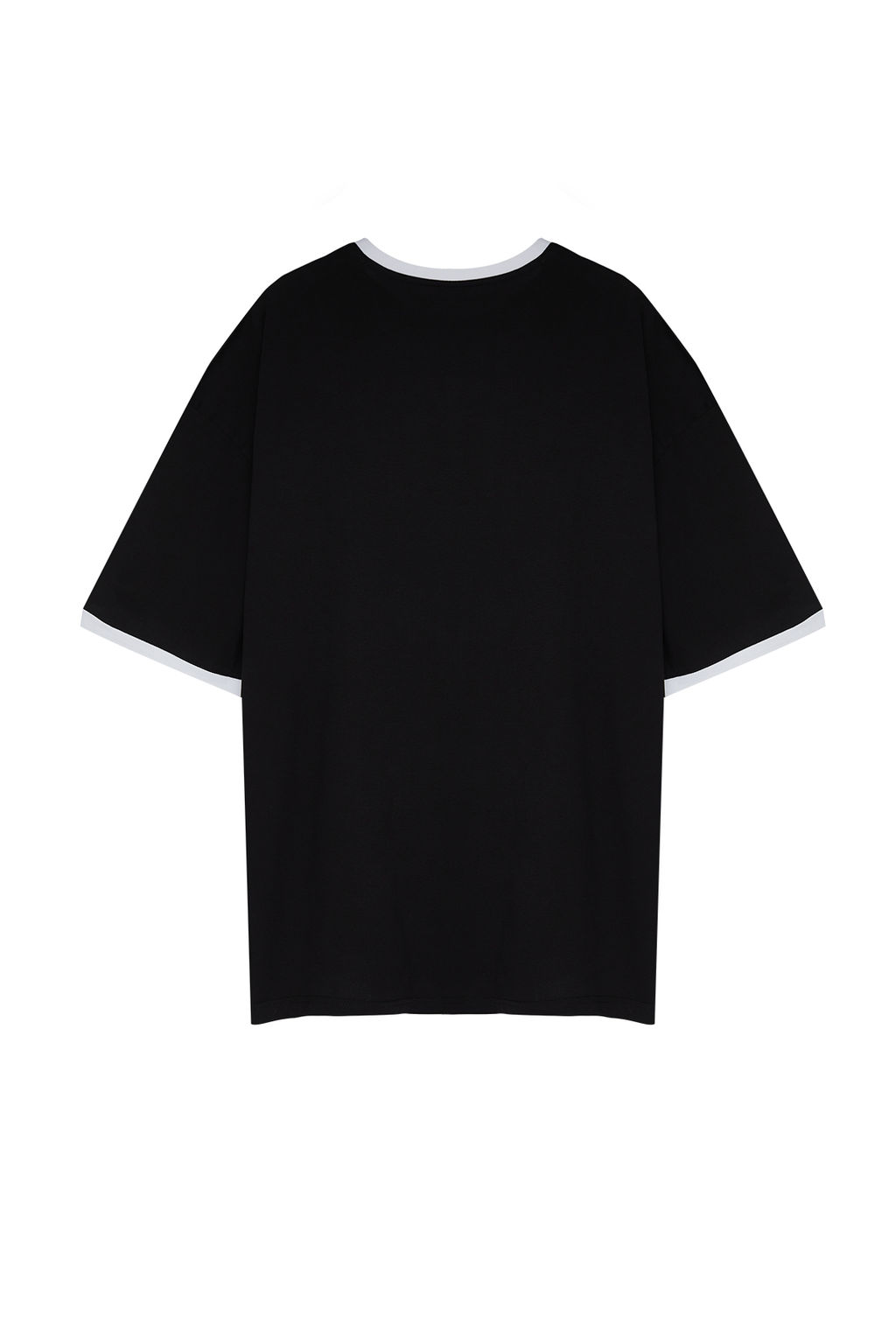 Buyuk Beden Siyah Oversize/Genis Kesim Kontrast Detayl? %100 Pamuklu T-shirt TMNSS24BF00033 - Trendyolmilla фото 8