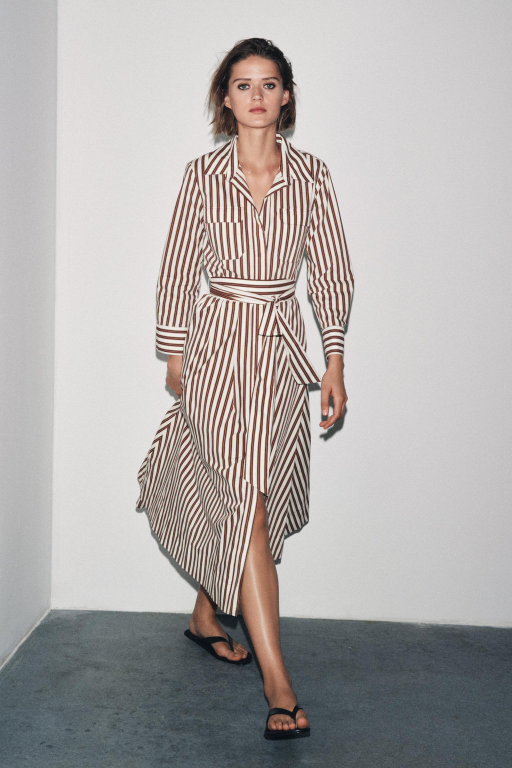 STRIPED SHIRT DRESS ZW COLLECTION - Zara фото 3