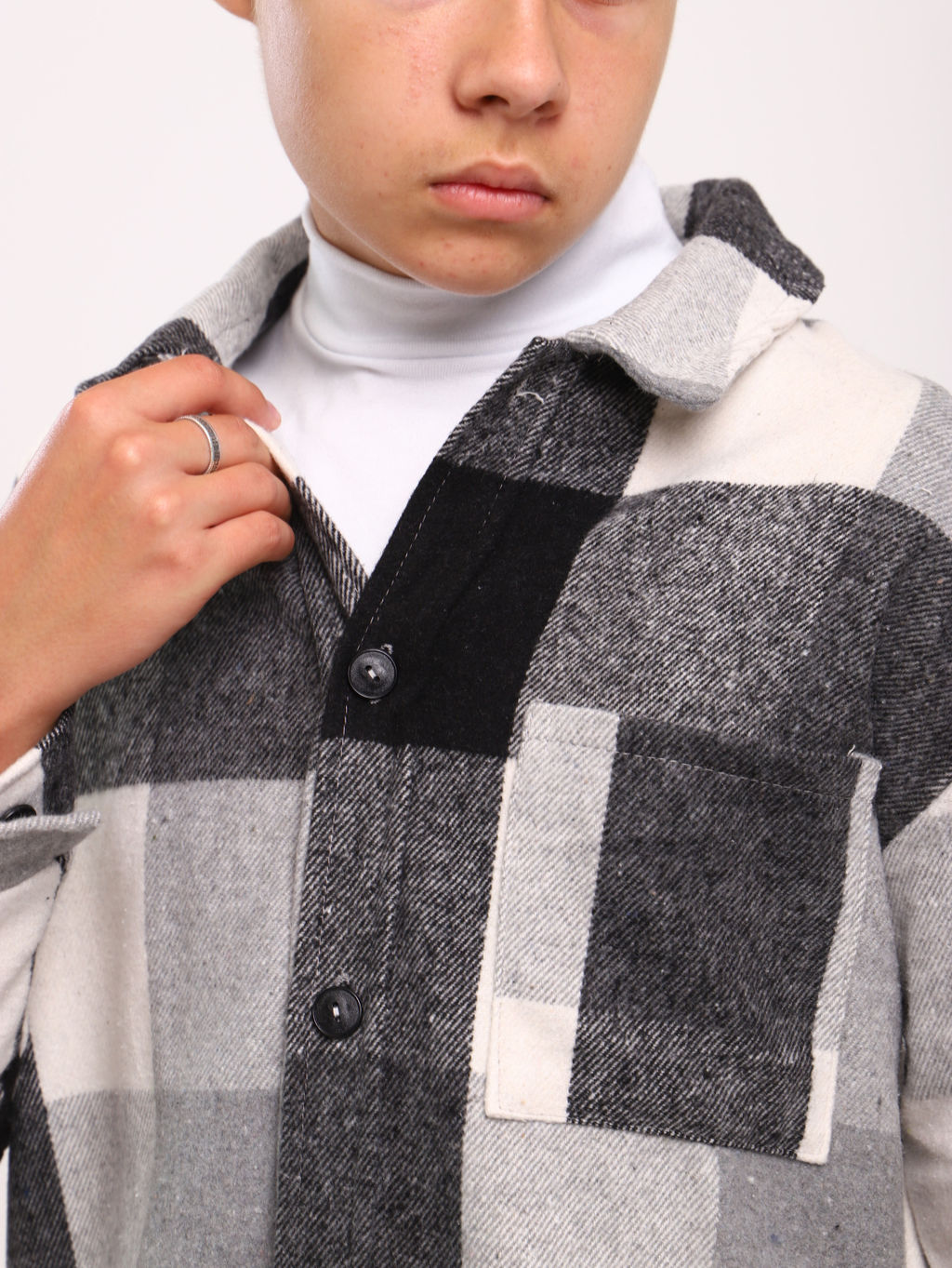 Рубашка Гранж коричневая клетка - Ладошки фото 64