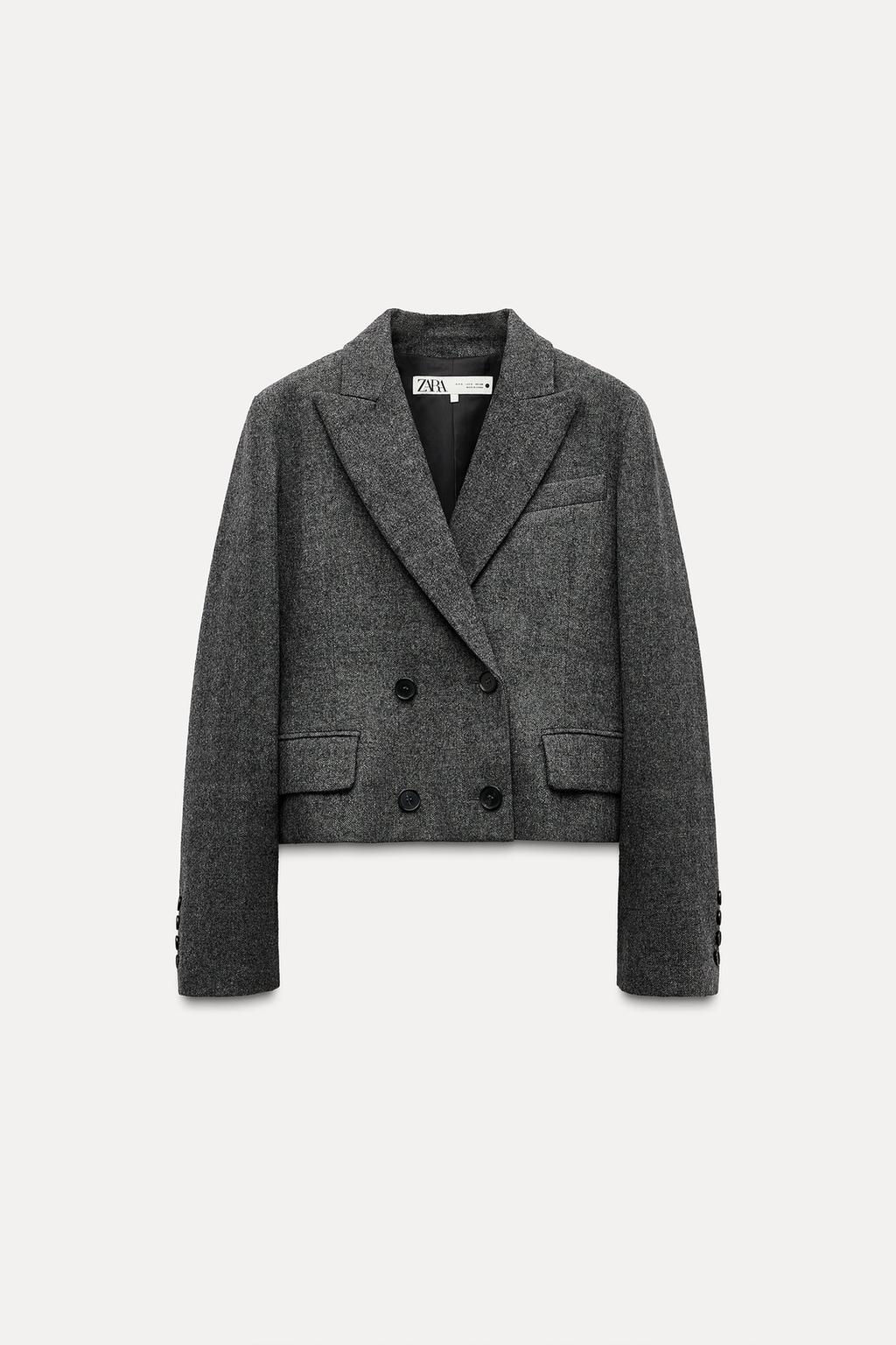 HERRINGBONE WOOL BLAZER ZW COLLECTION - Zara фото 8