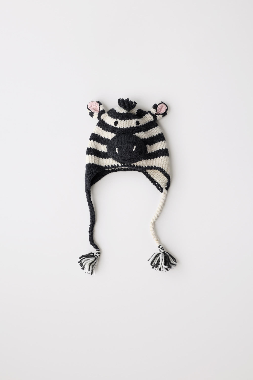 100% WOOL ZEBRA BEANIE LIMITED EDITION - Zara фото 5