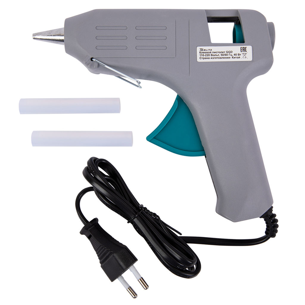 BLITZ Пистолет клеевой GGD (больш.) d 11.2 мм в блистере пластик фото 3